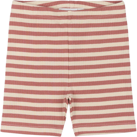 THE NEW Siblings Old Rose Striped Fro Uni Tight Rib Shorts