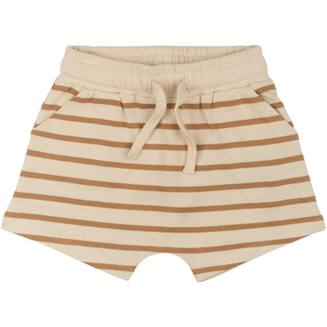 THE NEW Siblings Indian Tan Striped Nat Uni Shorts