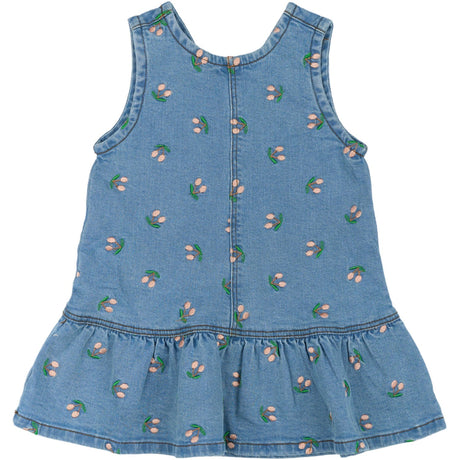 THE NEW Siblings Light Blue Denim Embroidery Ovia Denim Dress