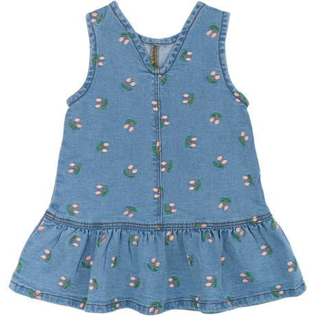 THE NEW Siblings Light Blue Denim Embroidery Ovia Denim Dress