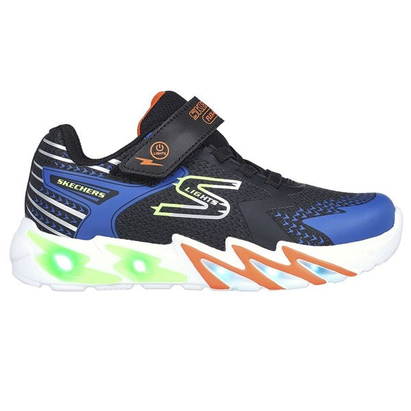Skechers Flex Glow Bolt Sneakers Black Blue 6
