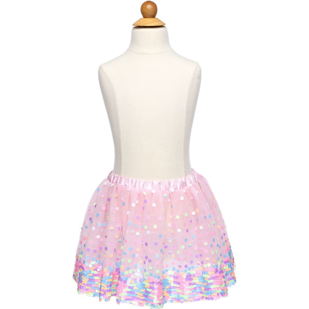 Great Pretenders Party Fun Sequins Skirt - Pink/Neon