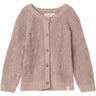 Lil'Atelier Shadow Gray Emlen Embroidery Ao Knit Cardigan