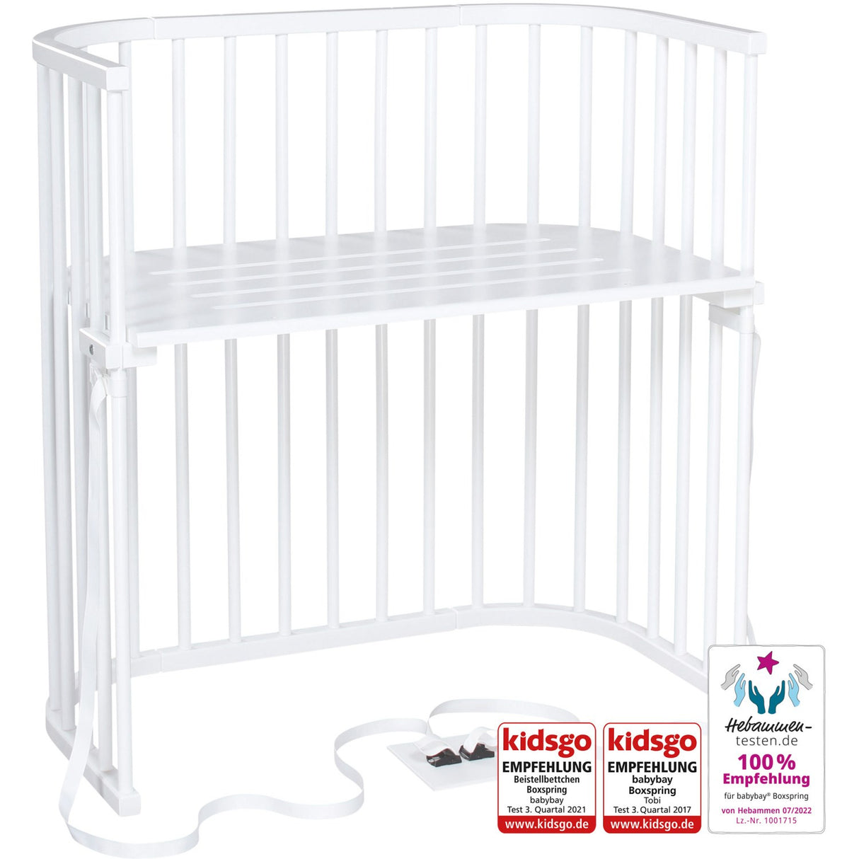 babybay ® White Varnished Boxspring Co-Sleeper