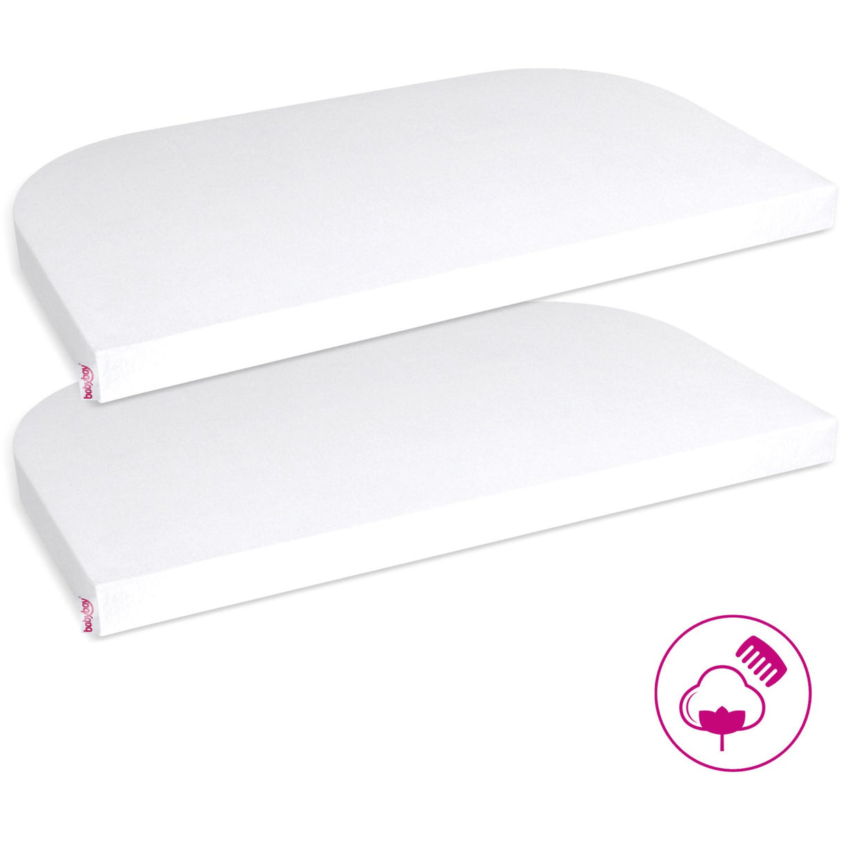 babybay® White Jersey Cover Deluxe Sheet 2-Pack Boxspring Xxl