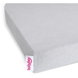 babybay® Soft Grey Jersey Cover Deluxe Sheet 2-Pack Original