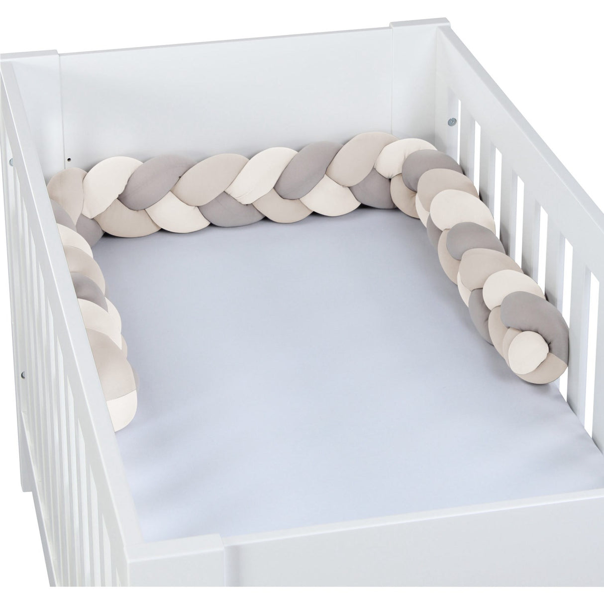 babybay ® Ivory/Beige/Cream Nest Snake Jersey Braided 200 Cm