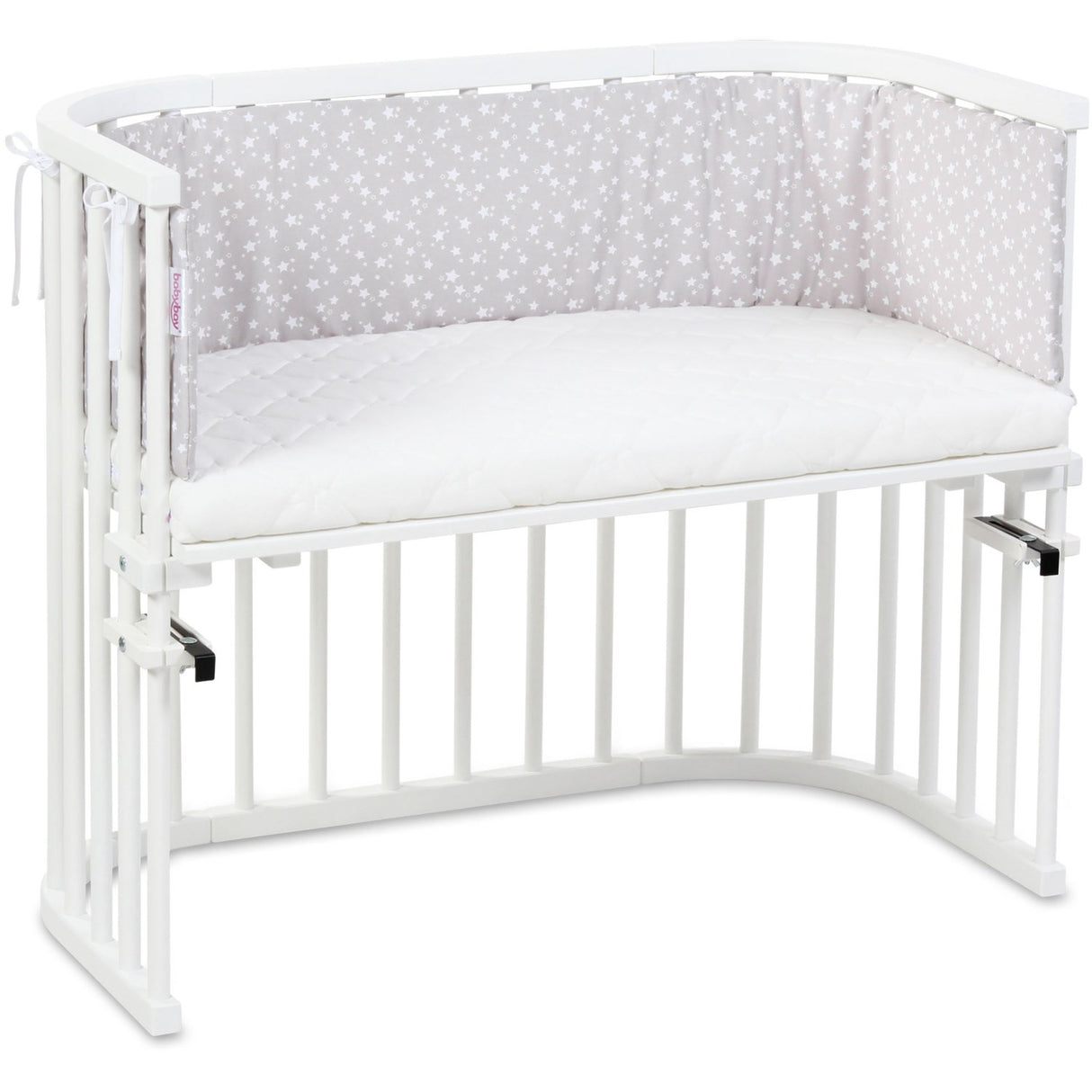 babybay ® Pearlgrey White Stars Babynest Pique