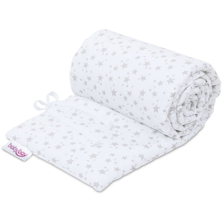 babybay ® White Stars Pearl Grey Babynest Pique