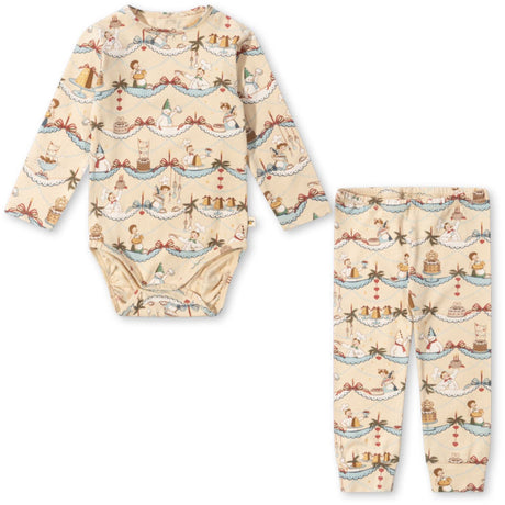 Konges Sløjd Sugar Pie Basic Bodysuit Ls/Pants Set Gots