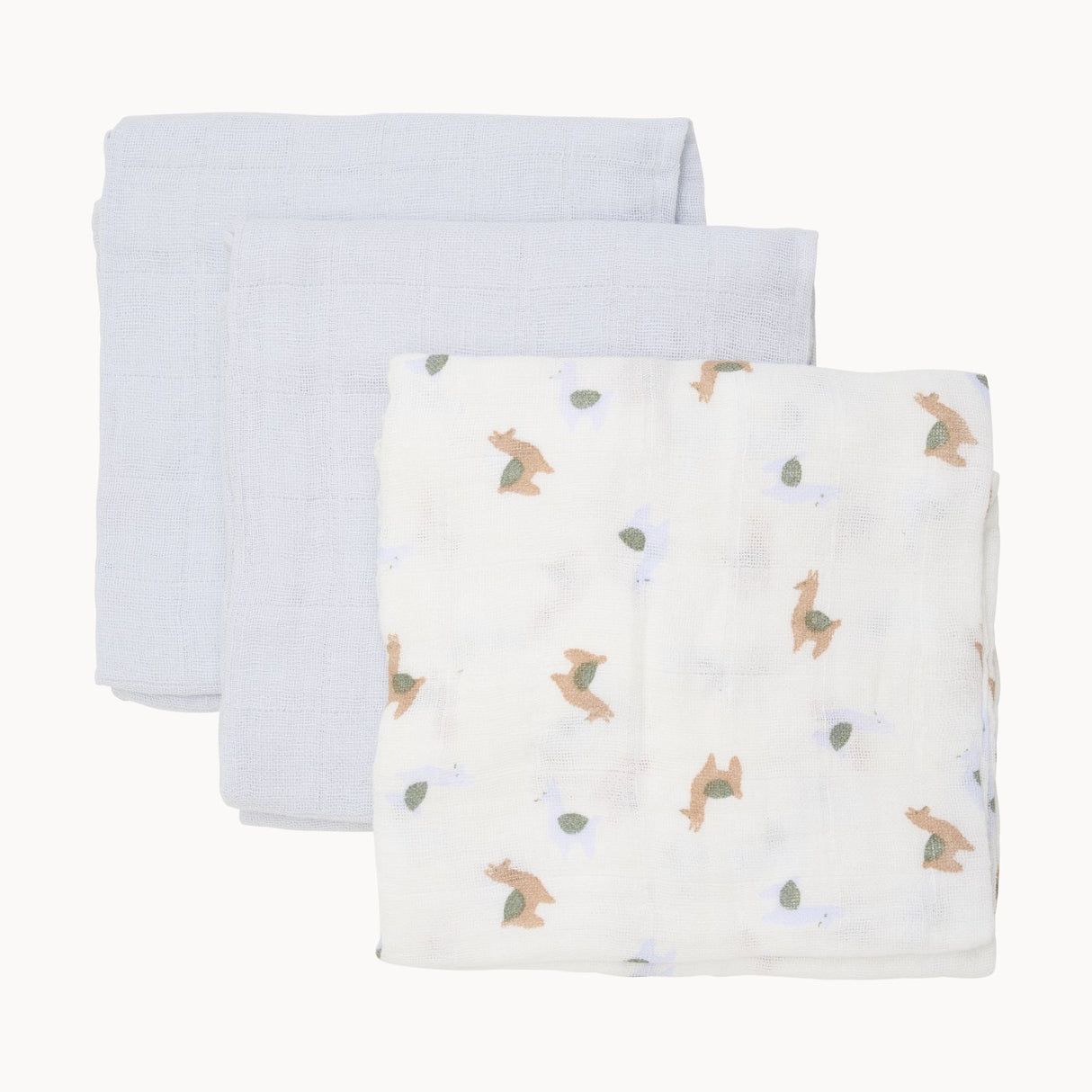 Pippi Metal Mint Organic Cloth Muslin 3-pack