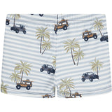 Hust & Claire White Haki Swim Trunks