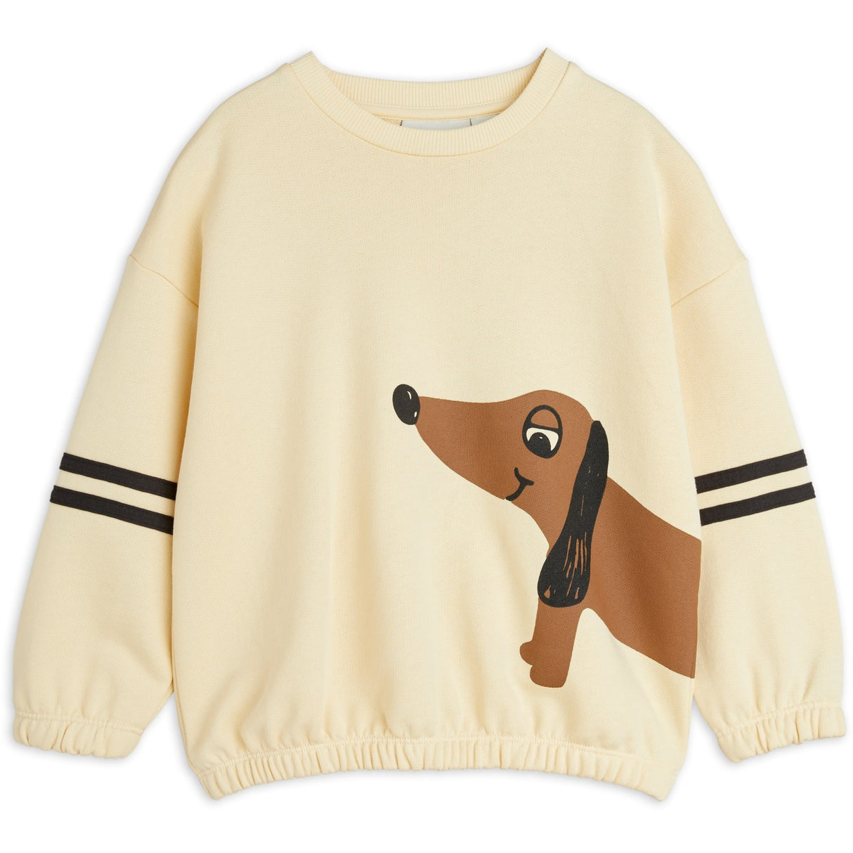 Mini Rodini Beige Dog Stripes Sweatshirt