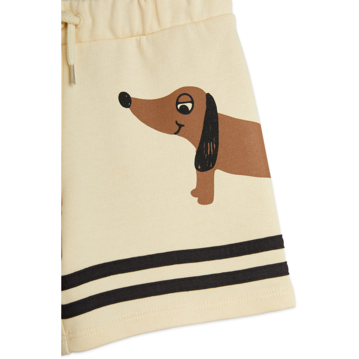 Mini Rodini Beige Dog Sp Stripes Sweatshorts