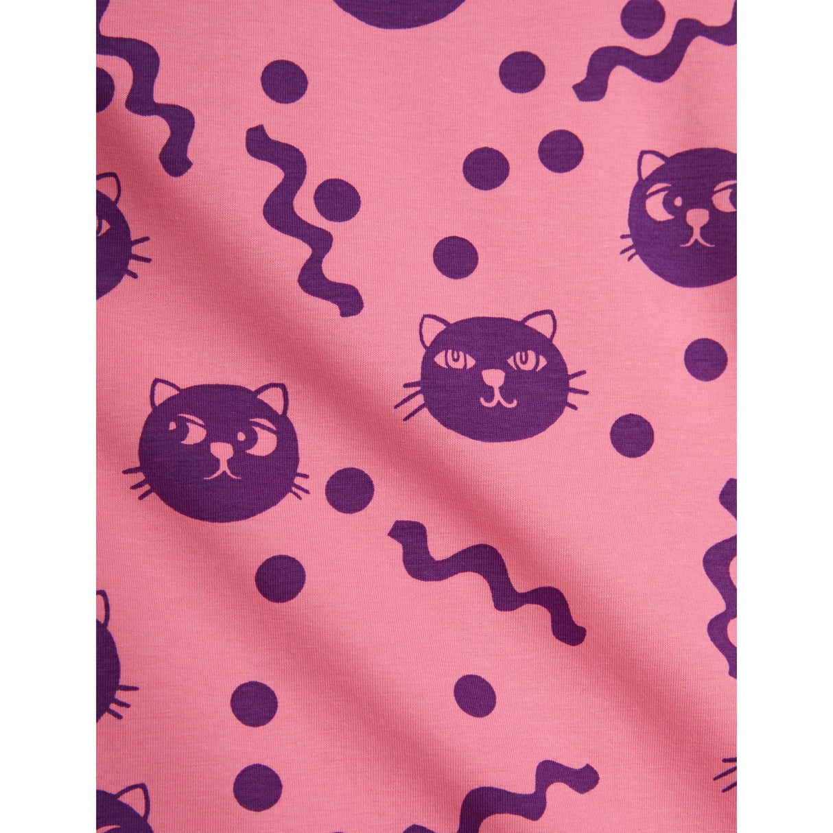 Mini Rodini Pink Squiggly Cats AOP Dress