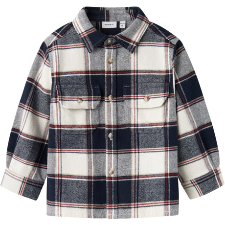 Name It Navy Blazer Check Tamol Oversize Shirt