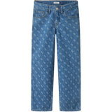 Name It Medium Blue Denim Rose Wide Jeans