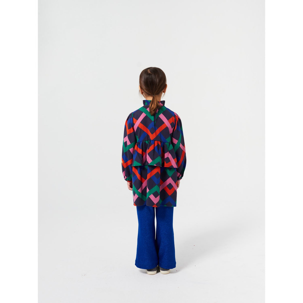 Bobo Choses Midnight Blue Multicolor Garland Woven Dress