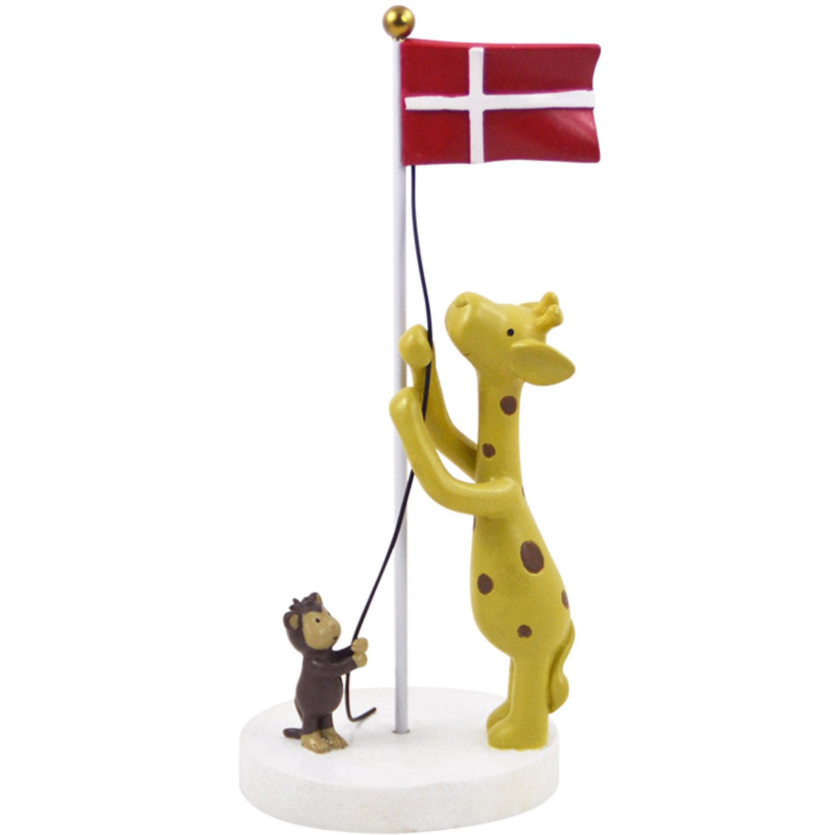 Kids by Friis  Bordflag med giraf And abe 17 cm