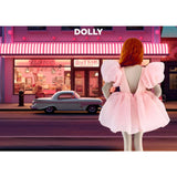 Dolly by Le Petit Tom DollyPink Dolly World V-Back Puff Sleeve Organza Tutu Dress