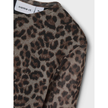 Name It Black Animal Silje Slim Blouse