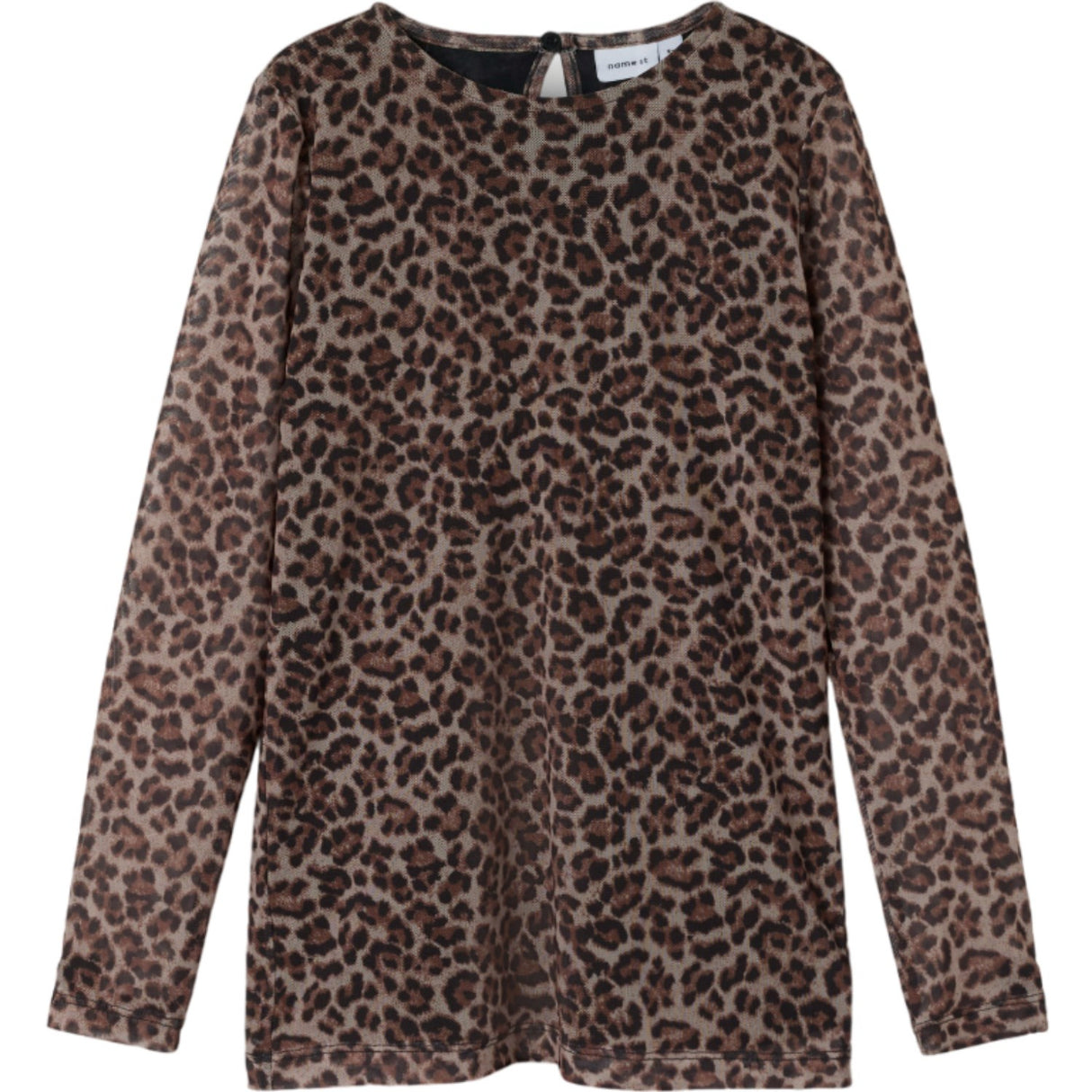 Name It Black Animal Silje Slim Blouse