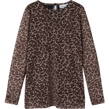 Name It Black Animal Silje Slim Blouse