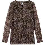 Name It Black Animal Silje Slim Blouse