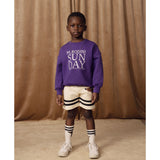 Mini Rodini Purple Sunday Embroidery Sweatshirt