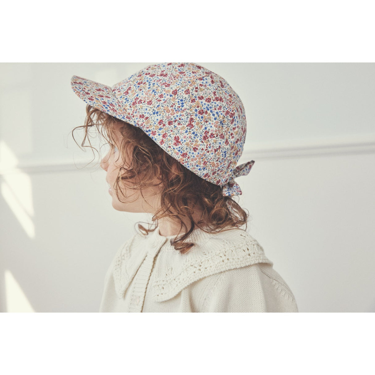 Huttelihut Sepia Rose Cap In Liberty Fabric