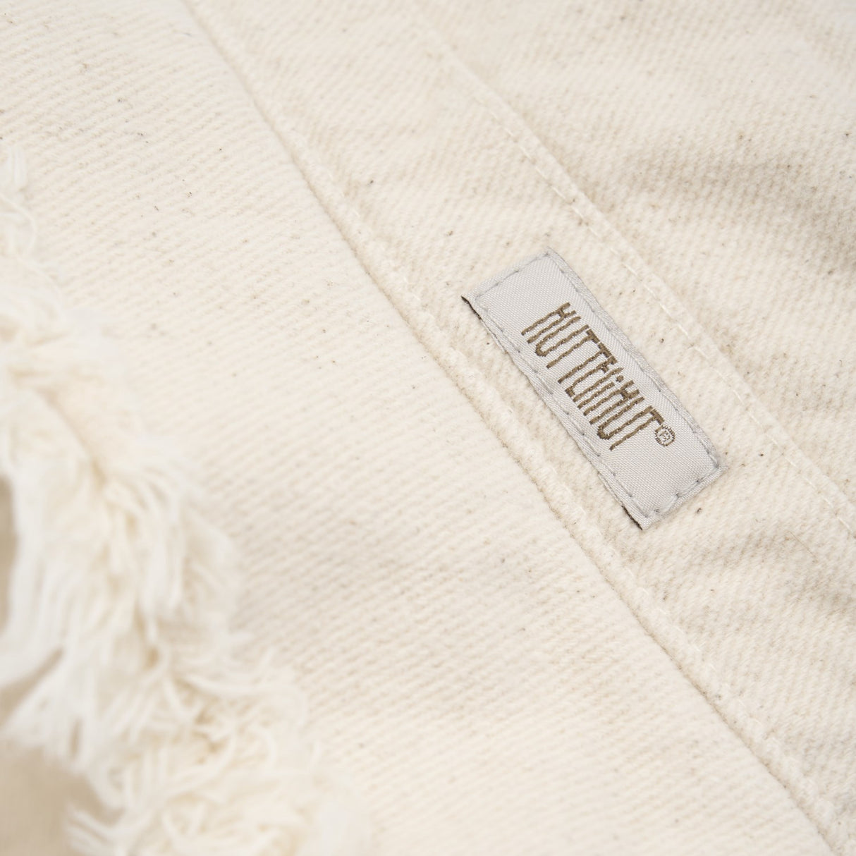 Huttelihut Irish Cream Bucket Hat Linen Denim