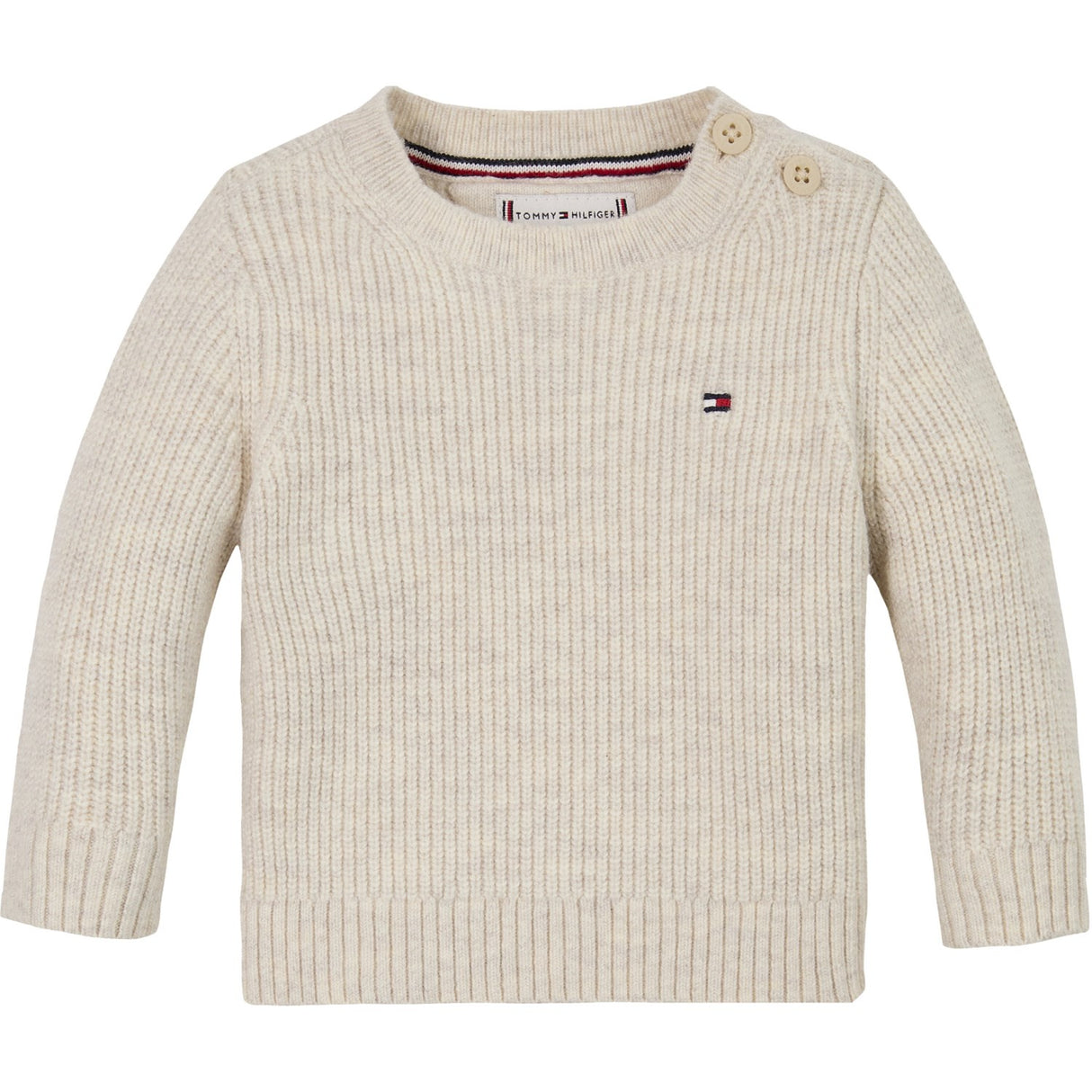 Tommy Hilfiger Classic Beige Melange Essential Cn Sweater