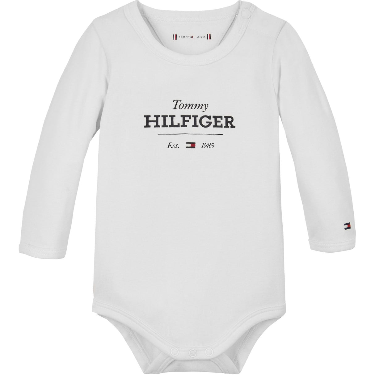 Tommy Hilfiger White Monotype Logo Body Ls