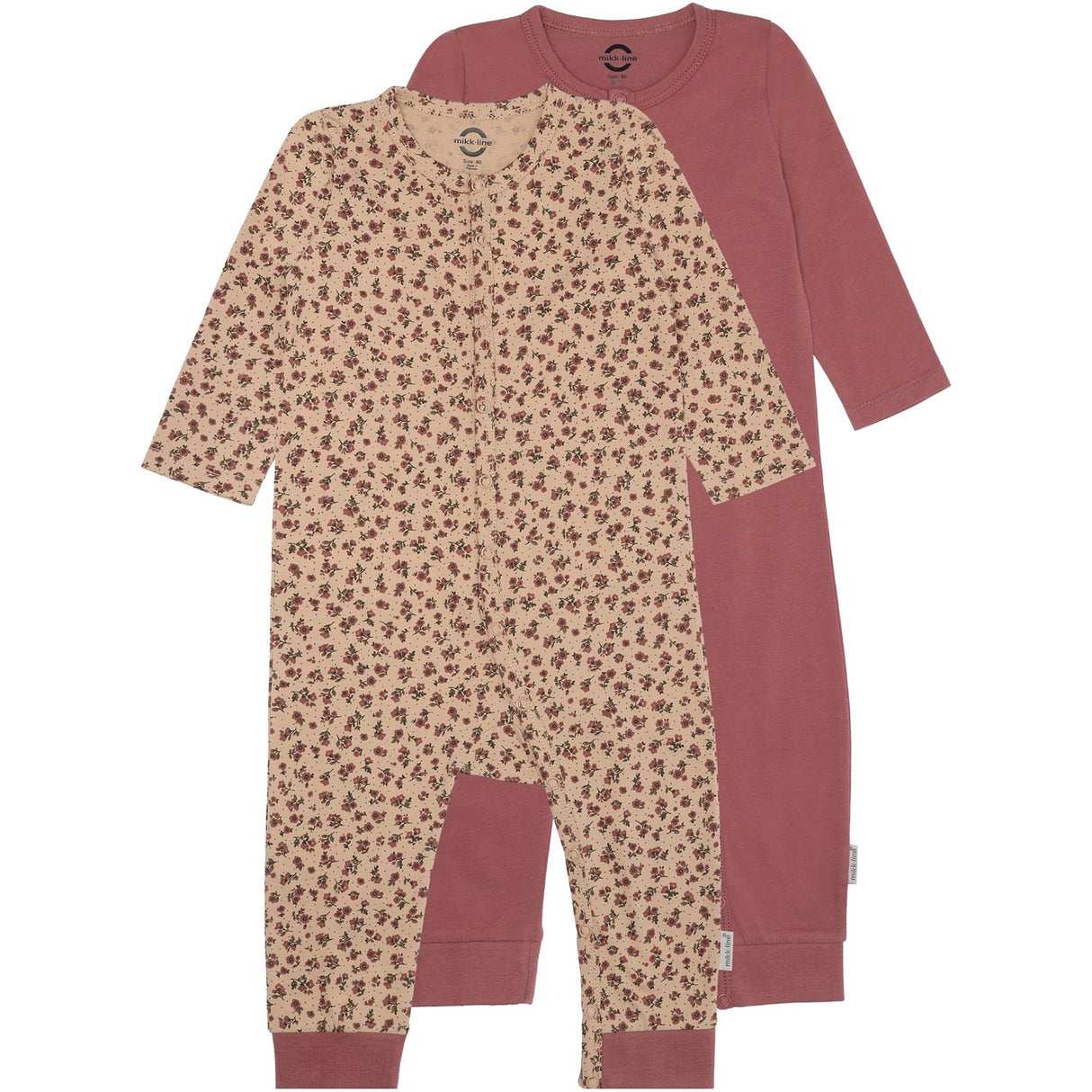 Mikk-Line Rose Brown 2-Pack Nightsuit