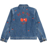 The New Medium Blue Denim EMB Natalia Denim Jacket