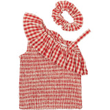 The New Poppy Red Check Nally Short Top