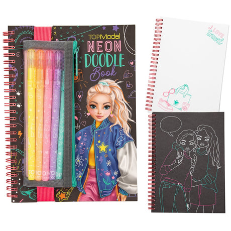 TOPModel Doodle Book w/Neon Pens