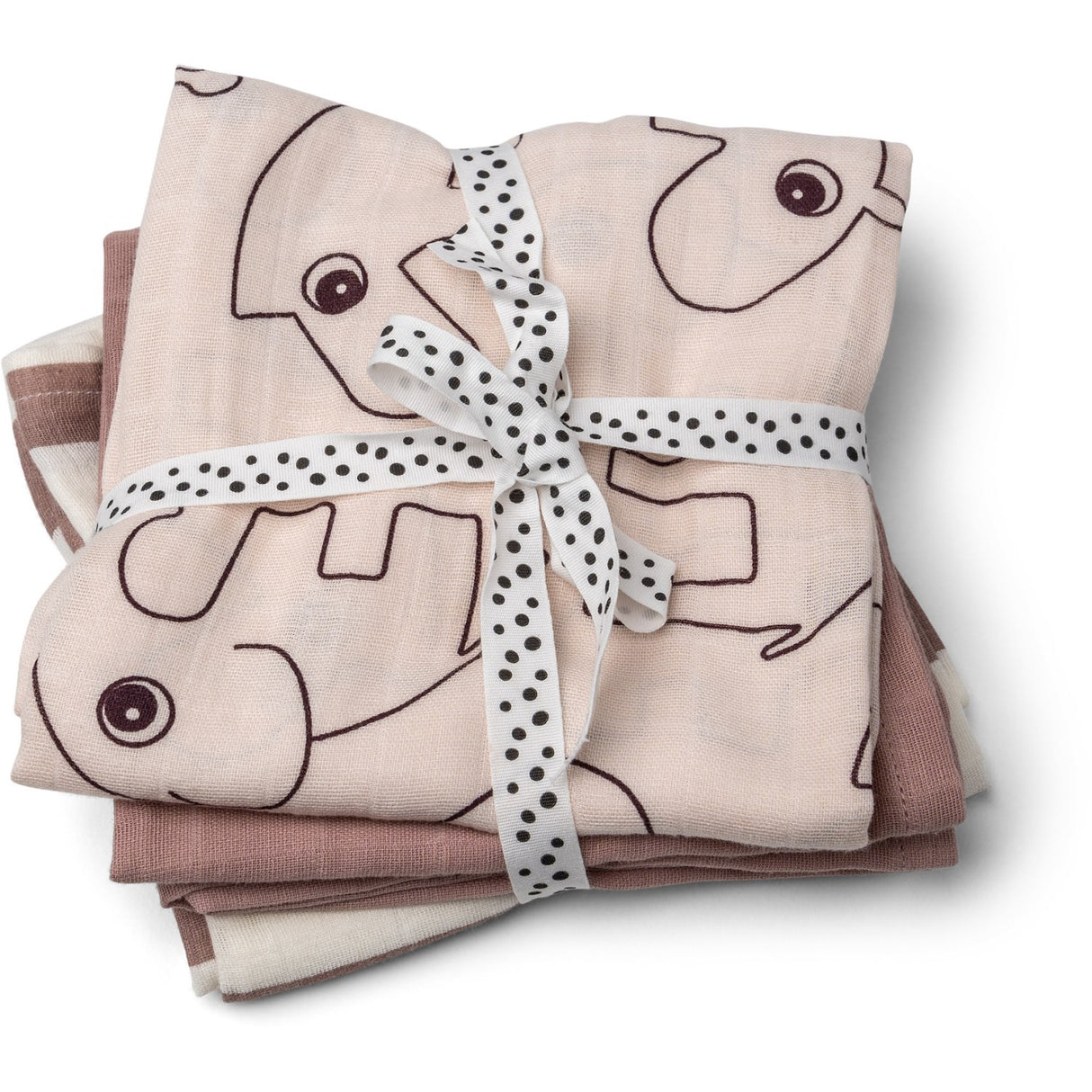 DonebyDeer Pudder Muslin Cloth 3-Pack GOTS Deer Friends