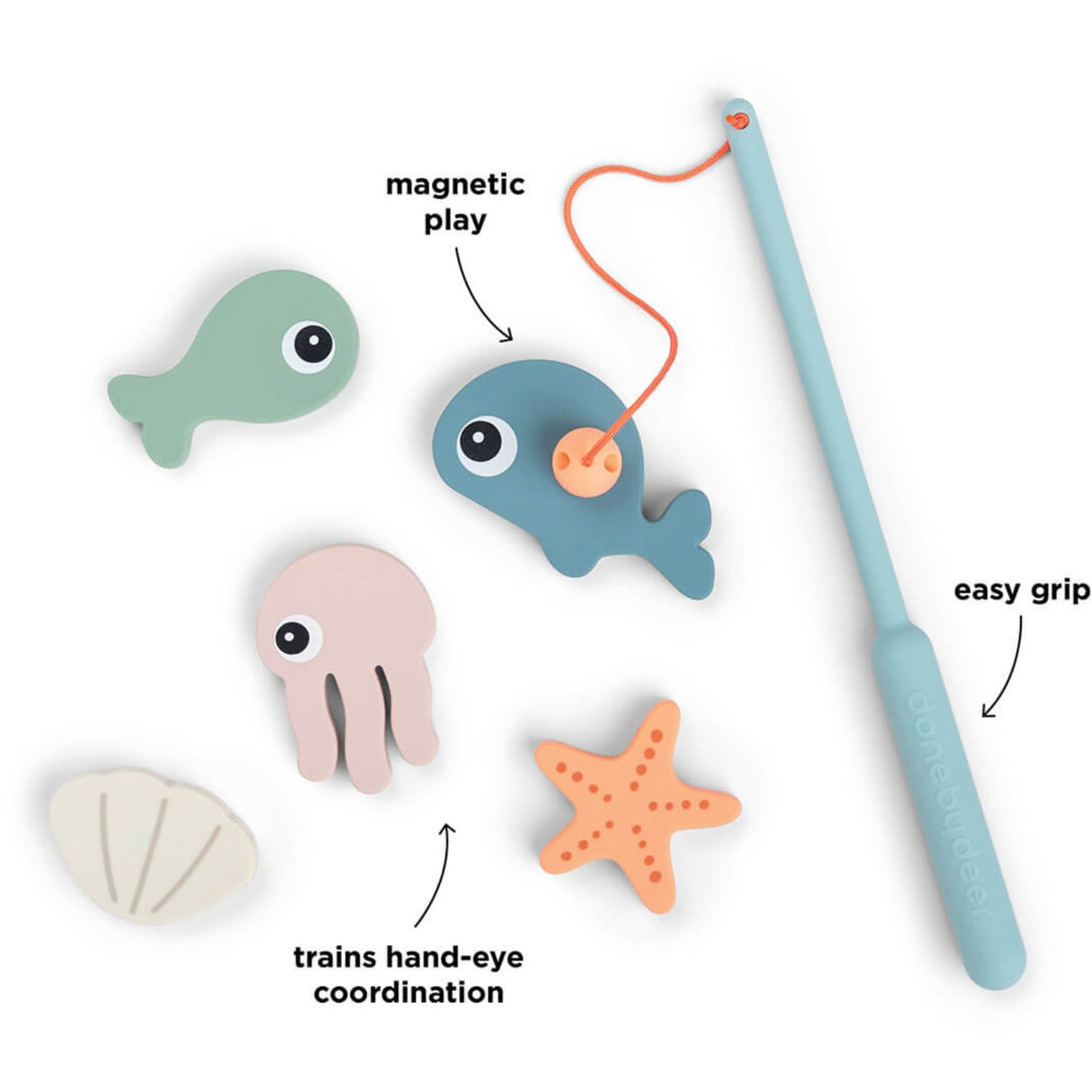 DonebyDeer Colour mix Bath & Fish Toys Sea friends