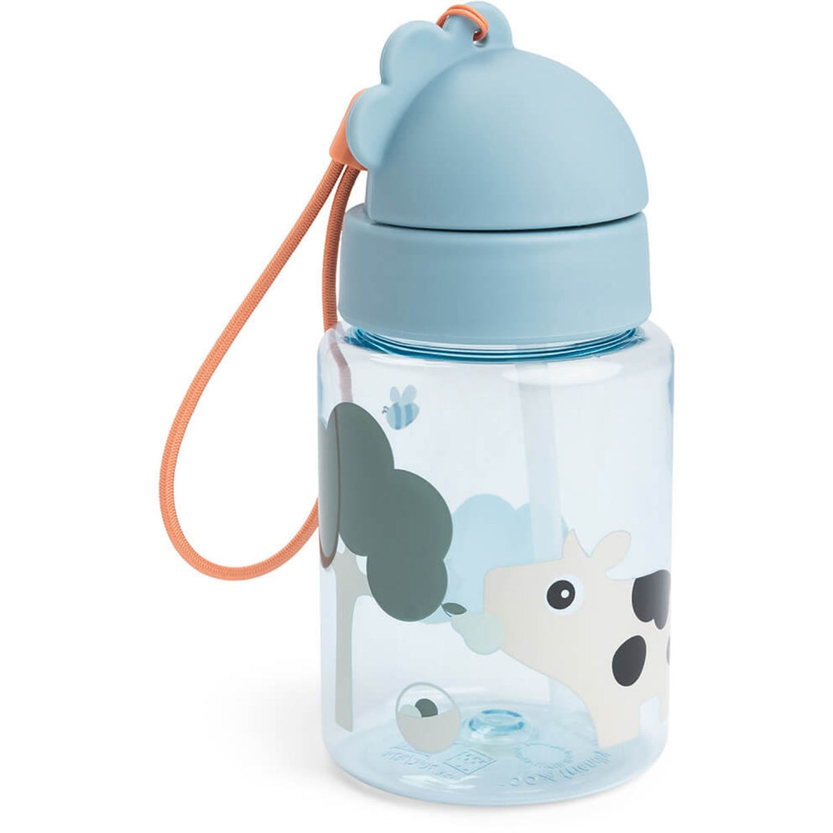 DonebyDeer Blue Water bottle w/straw Tiny farm