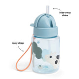 DonebyDeer Blue Water bottle w/straw Tiny farm