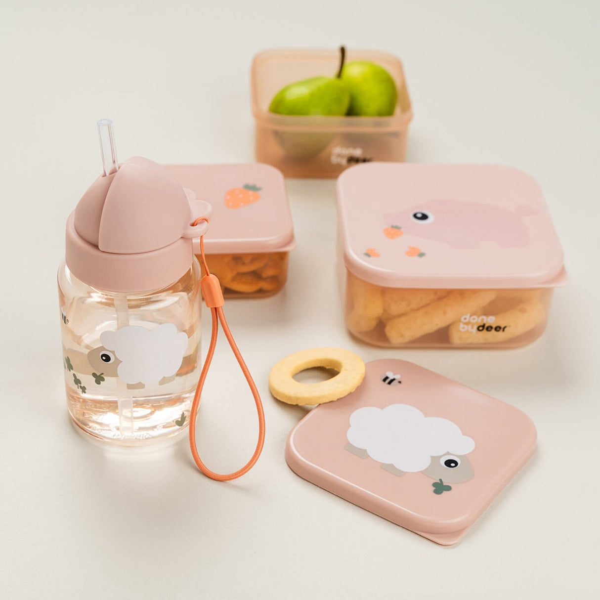 DonebyDeer Powder Water bottle w/straw Tiny farm