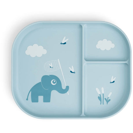 DonebyDeer Blue Foodie Divided Plate Elphee
