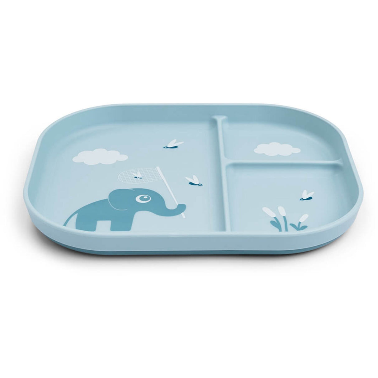 DonebyDeer Blue Foodie Divided Plate Elphee