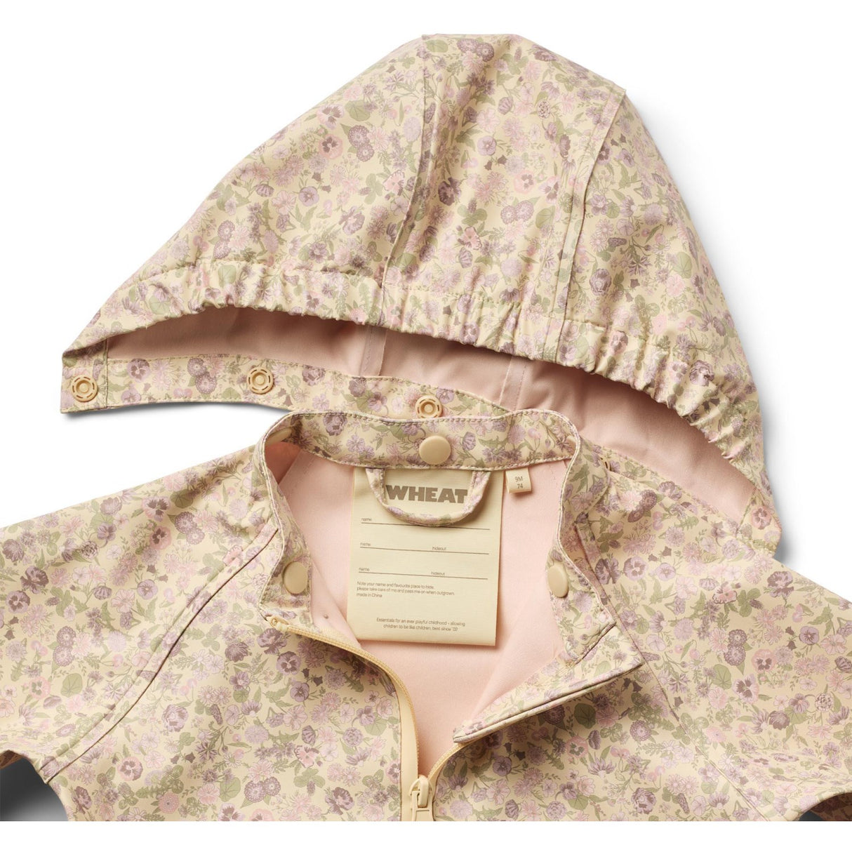 Wheat Rose Flower Field Rainwear Chardy Jacket