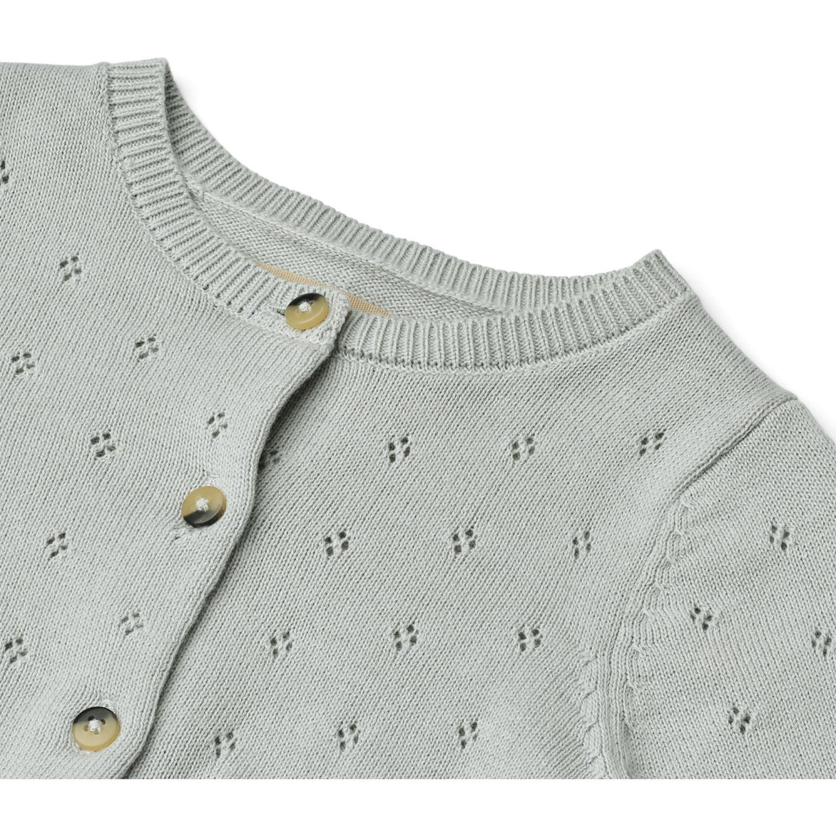 Wheat Soft Blue Knit Cardigan Maia