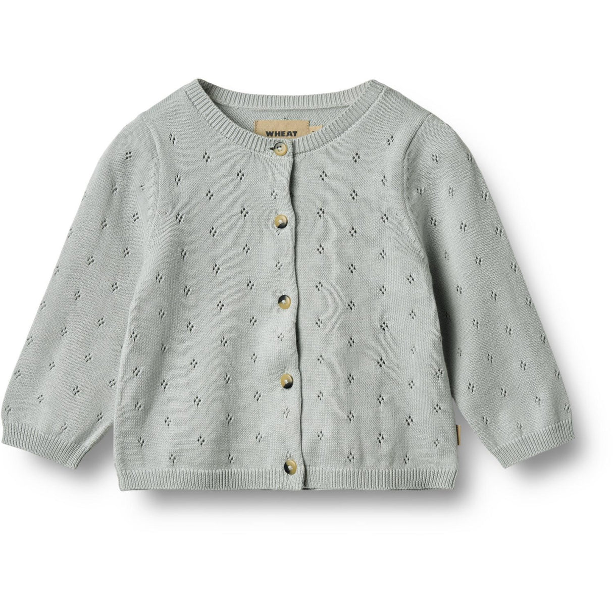 Wheat Soft Blue Knit Cardigan Maia