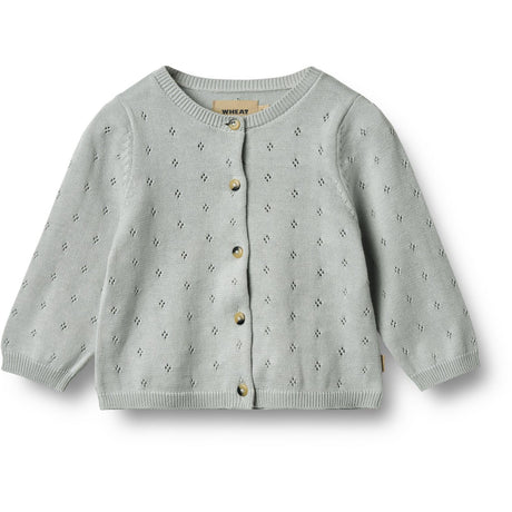 Wheat Soft Blue Knit Cardigan Maia