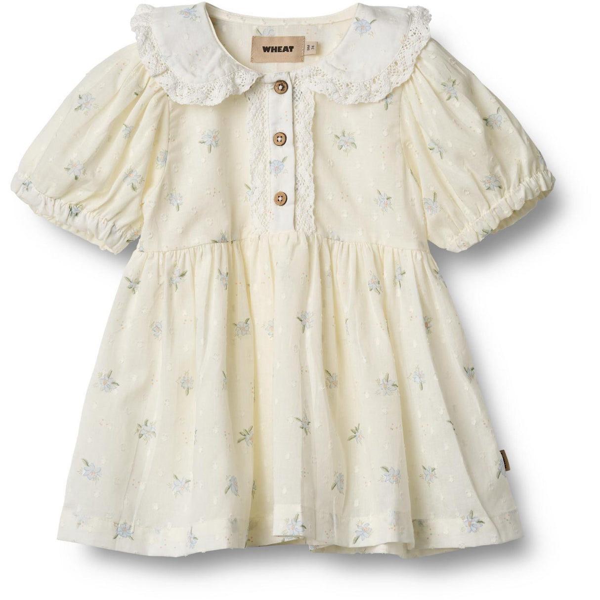 Wheat Blue Flowers Dress S/S Adele