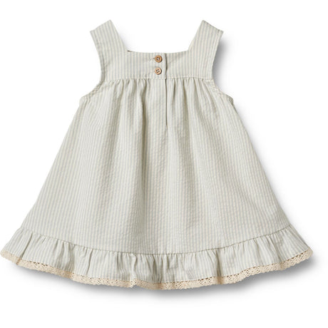 Wheat Summer Blue Stripe Dress Ruffle Ayla